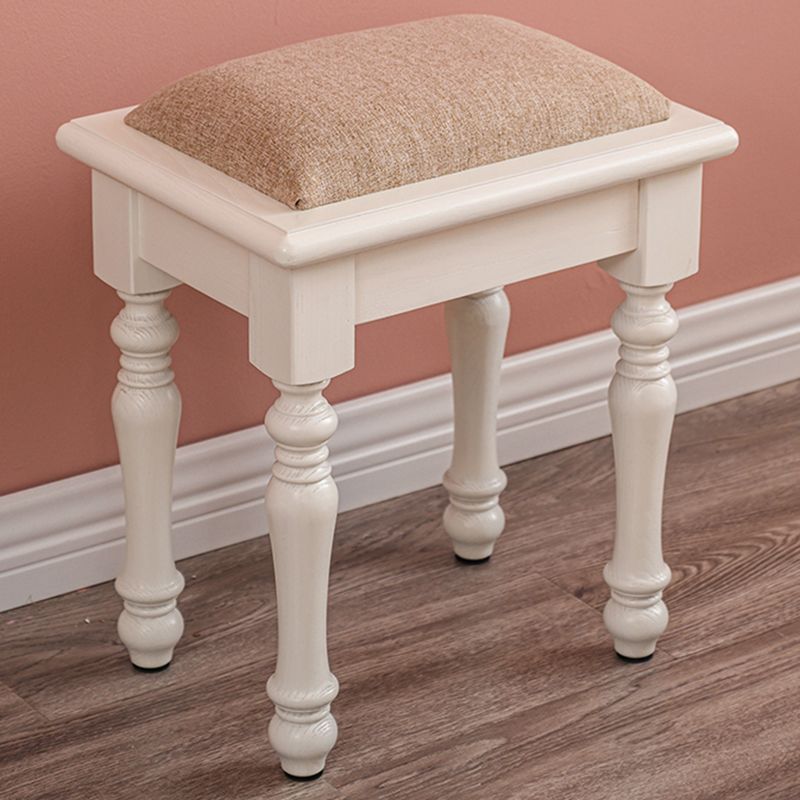 Bright White Ash Vanity Set with Mirror 17.71" Wide Vanity with 2 Drawer