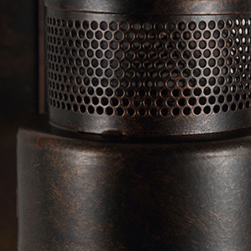 Industrial Vintage Single Wall Light Wrought Iron Indoor Wall Lamp with Clear Glass Shade