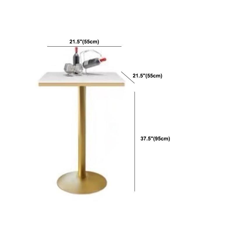 Glam Bar Table Set 1/3/5 Pieces Round Stone Counter Table with High Stools for Dining Room
