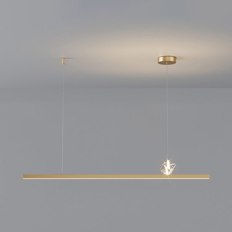 Simple Light Luxury Style LED Hanging Island Pendant Light for Dining Room