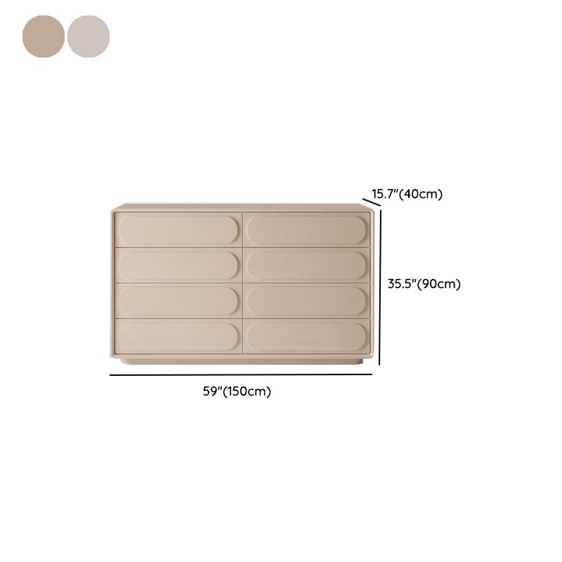 Modernism Horizontal Double Dresser Wood Storage Lingerie Chest for Room