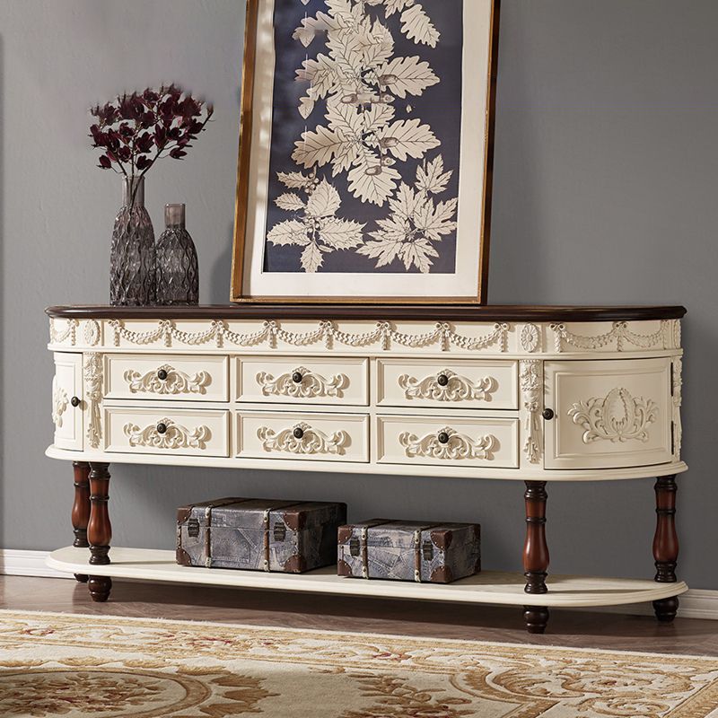 Victoria Half Moon Console Table Wood Console Sofa Table for Hall