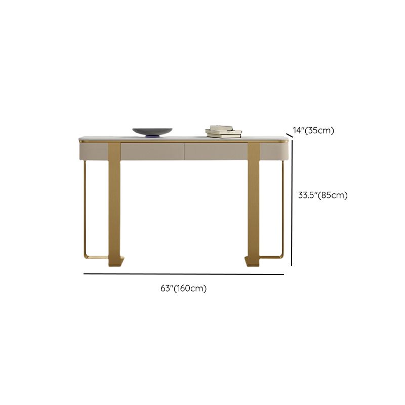 Glam Golden Console Accent Table Half Moon Console Sofa Table for Hall