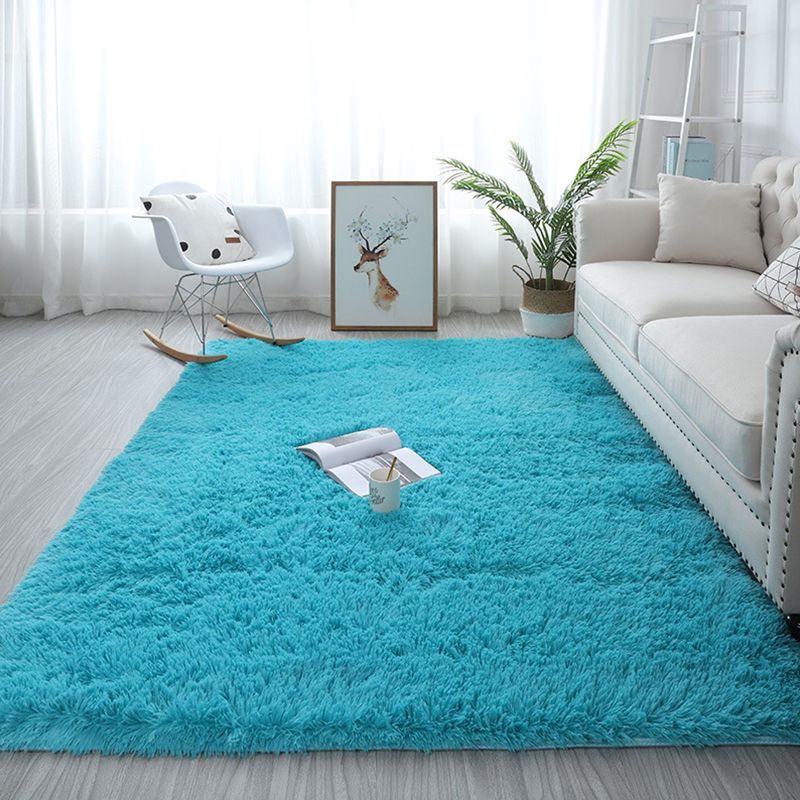 Cozy Nordic Rug Multi-Color Plain Carpet Anti-Slip Backing Rug for Family Room