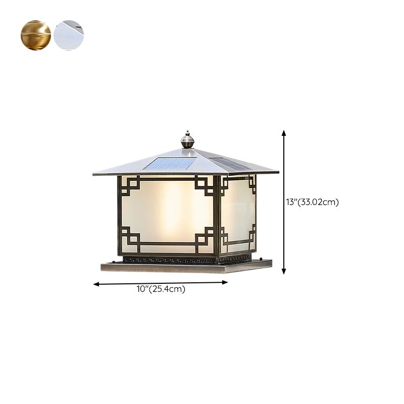 Household LED Pillar Lamp Modern Solar Lighting Fixture for Garden