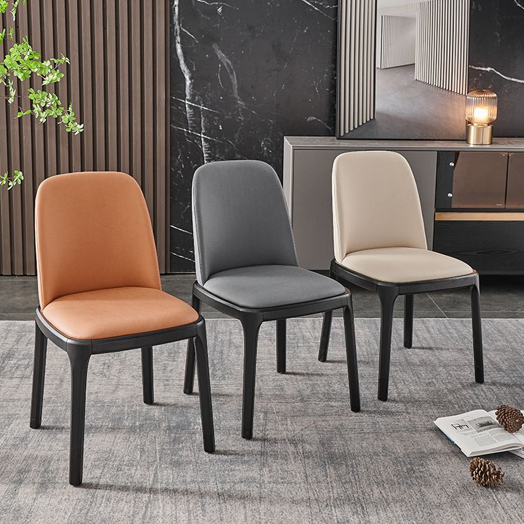 Contemporary Side Chair Dining Room Side Chair Set with Solid Wood Legs