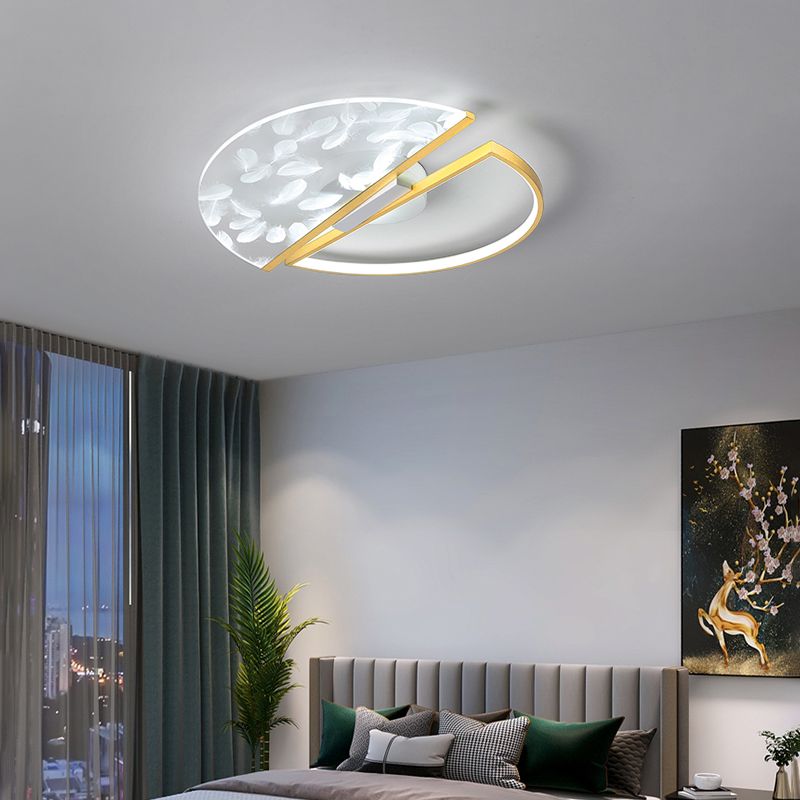 Geometry LED Flush Mount Light Contemporary Style Ceiling Lights for  Bedroom
