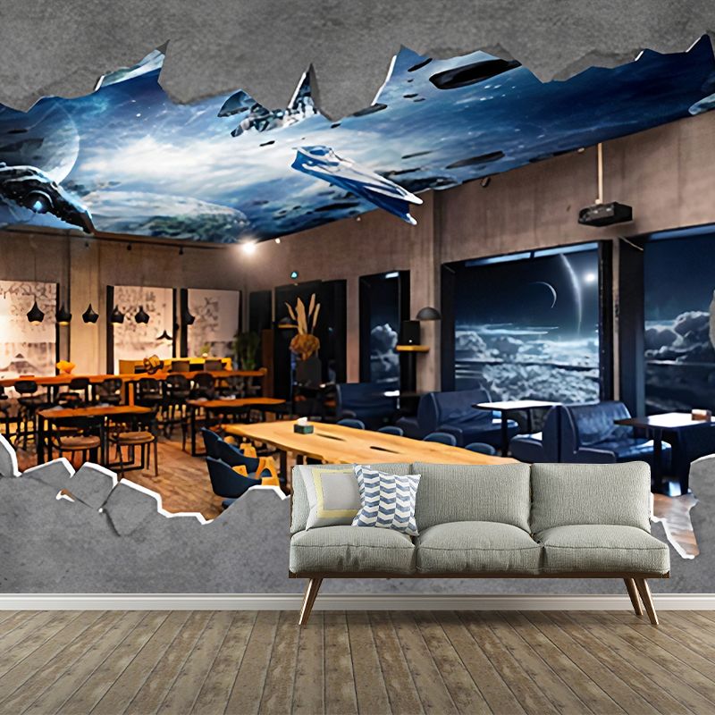 Meerkleurige decoratieve kunst aan de muur met 3D-print Galaxy-patroon voor de woonkamer