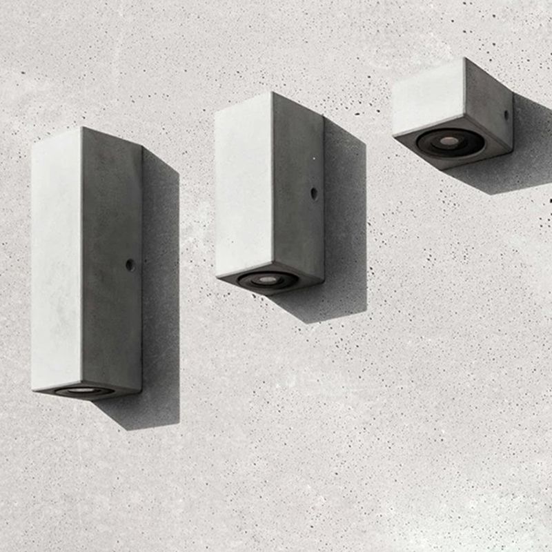 Waterproof Cement Wall Light Fixture Modern Style Wall Sconce Light in Gray
