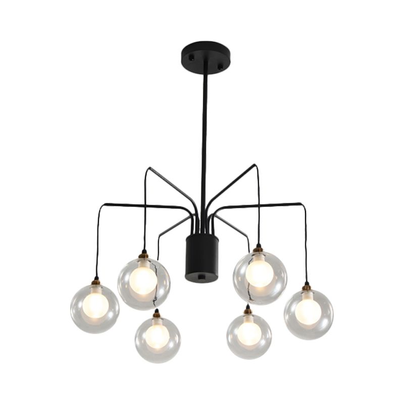 Livrerie de lustre de l'araignée noire 6/8