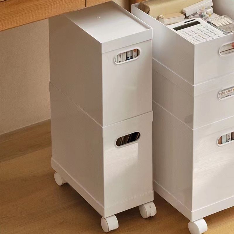 Simple Filing Cabinet Solid Color Castors Detail File Cabinet for Home or Office