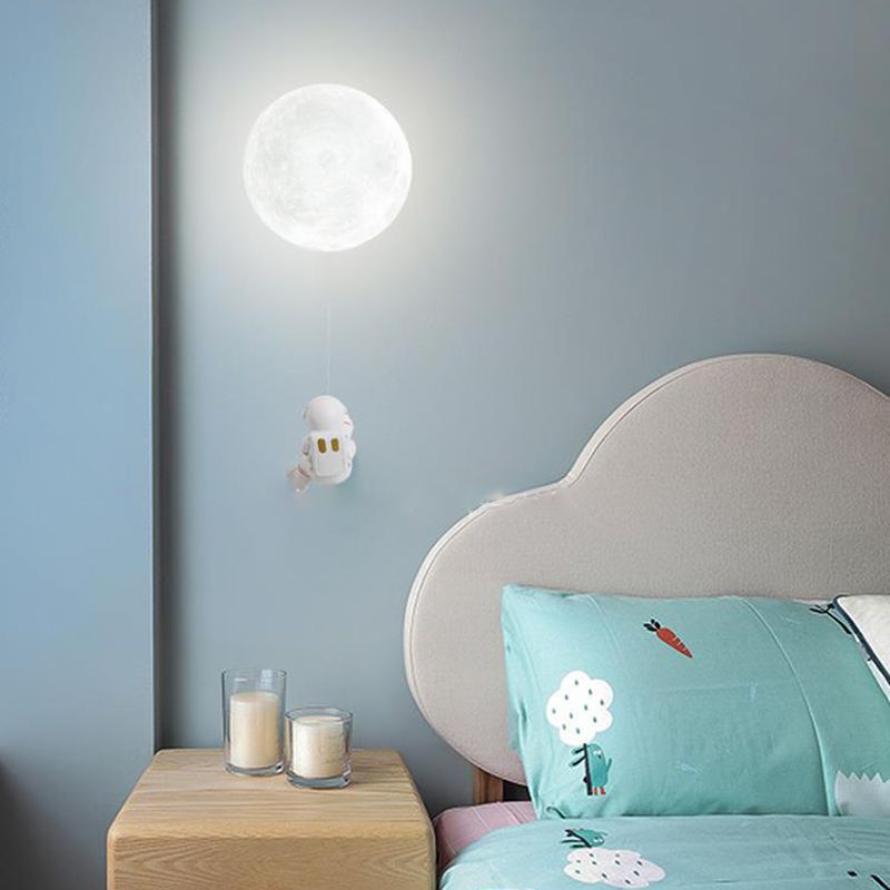 Globe Wall Lighting Modern Plastic 1 Light Wall Sconces for Children