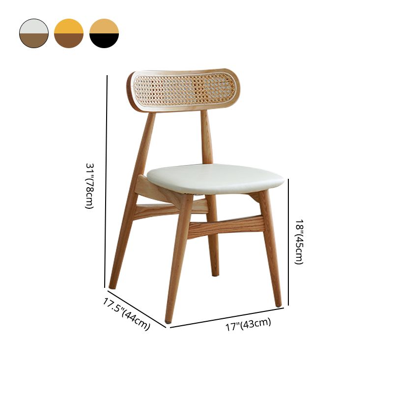 Silla lateral de comedor con respaldo abierto de estilo moderno, sillas de comedor laterales de madera para uso doméstico