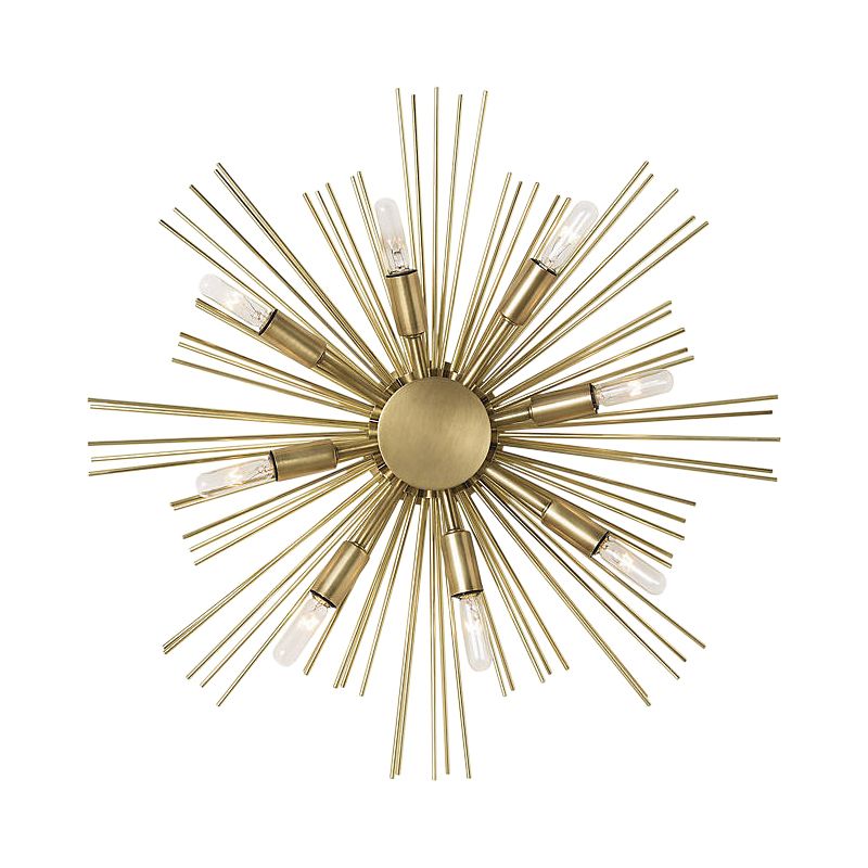 Sputnik Wall Sconce Metal contemporain 8 têtes Finition en or Light Murd Lightture