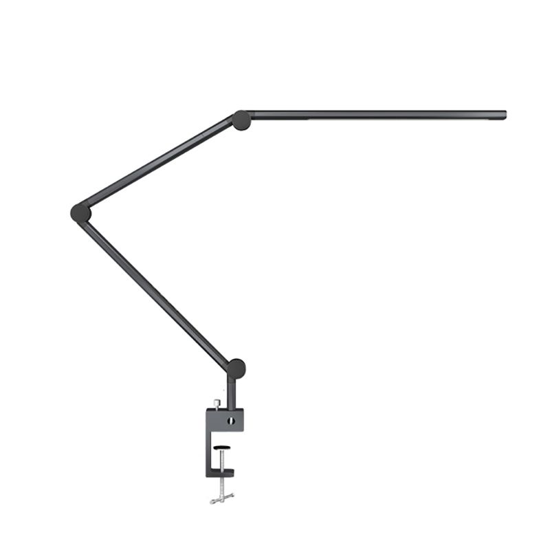 Lampade da tavolo da notte lineari in stile moderno in metallo 2 comodini leggeri in nero
