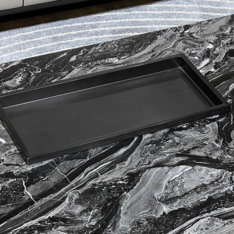 11"H Contemporary Cocktail Table Stone Square Coffee Cocktail Table