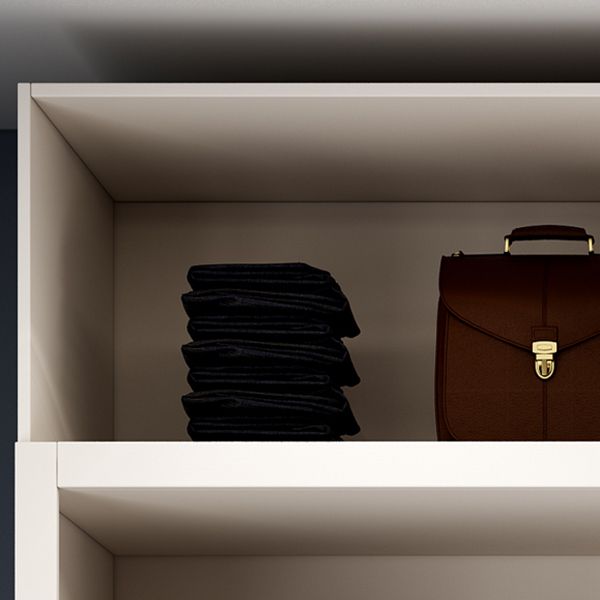 Contemporary Wooden Wardrobe White Wardrobe Closet with Sliding Door