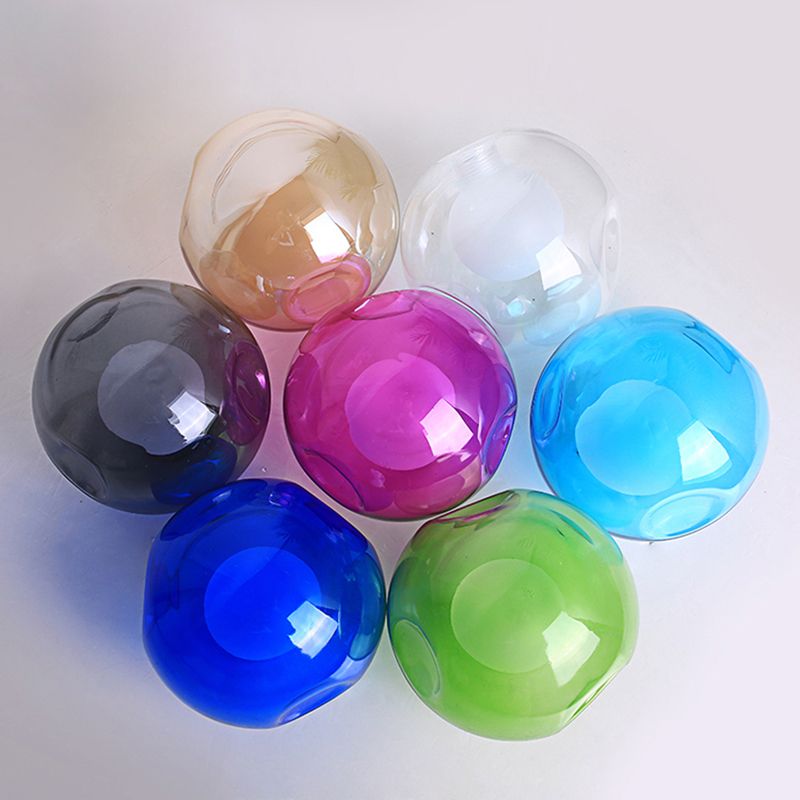 Indoor Globe Clear Glass Multi Hanging Light, Simple Colorful Balls Hanging Lamp