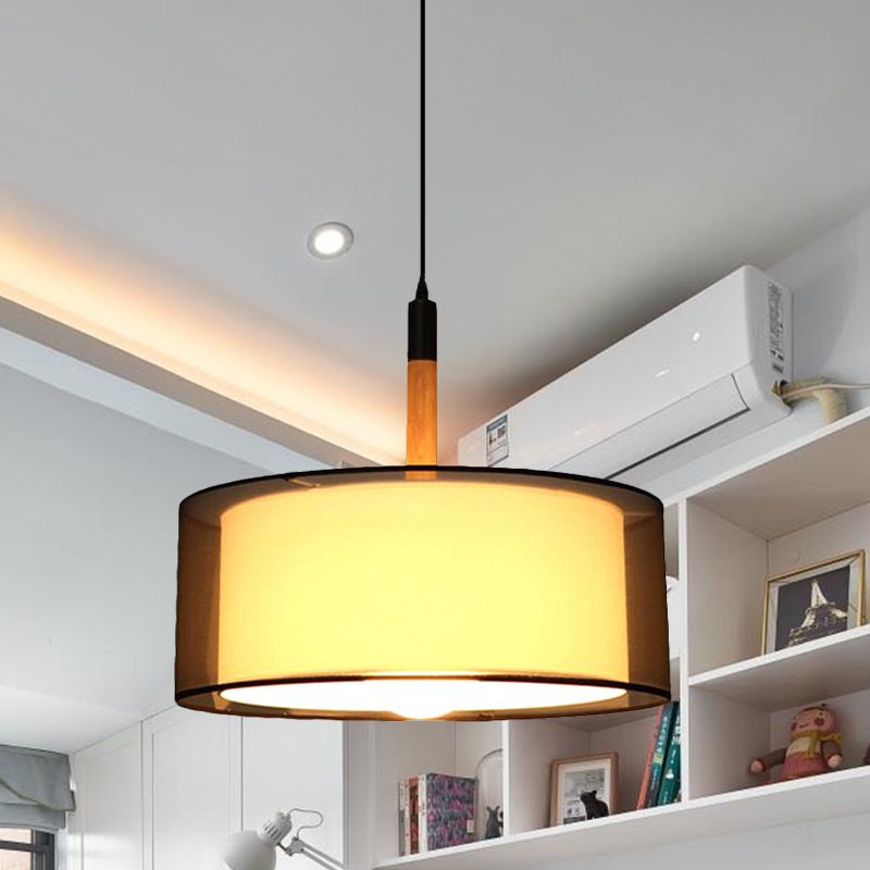 Black Dual Shade Rended Pendant lampe modernisme 1 TEAL TASH SUSPENSION LUMIN