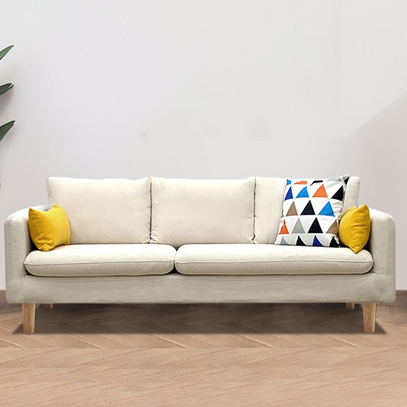 Linen Modern  Sofa 30"W Square Arm Sofa for Living Room with Storage