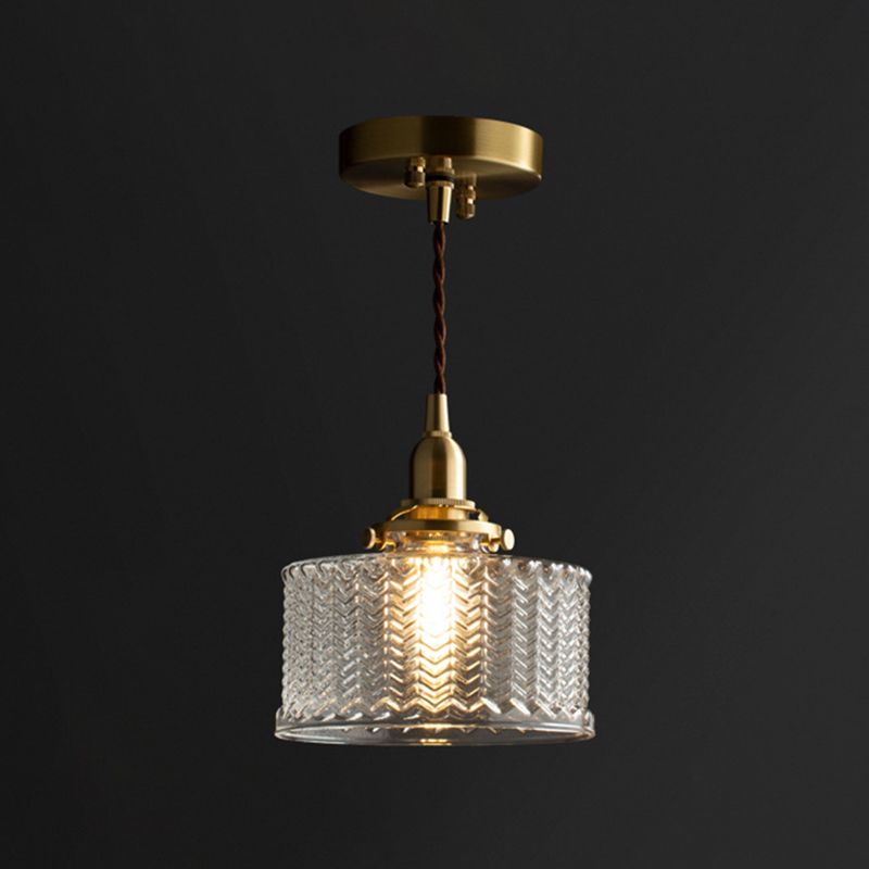 Light Luxury Style LED Chandelier Glass Geometric Pendant Light for Living Room