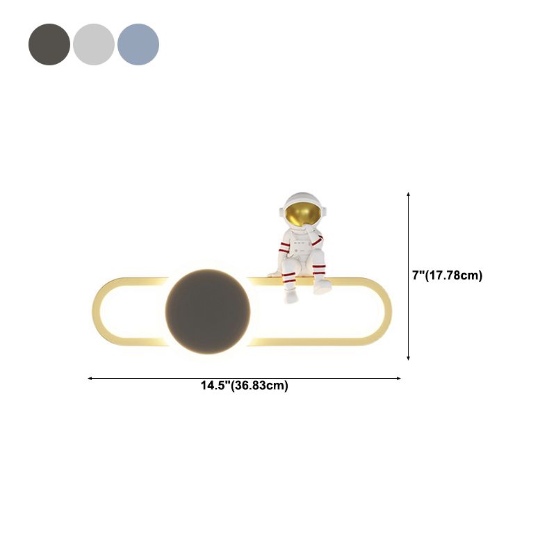 Nordic Metallic Wall Light Creative LED Wall Light Sconce for Kids' Room