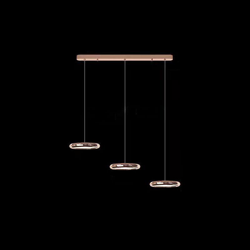 Simplicité Suspension à LED circulaire lampe à manger en métal