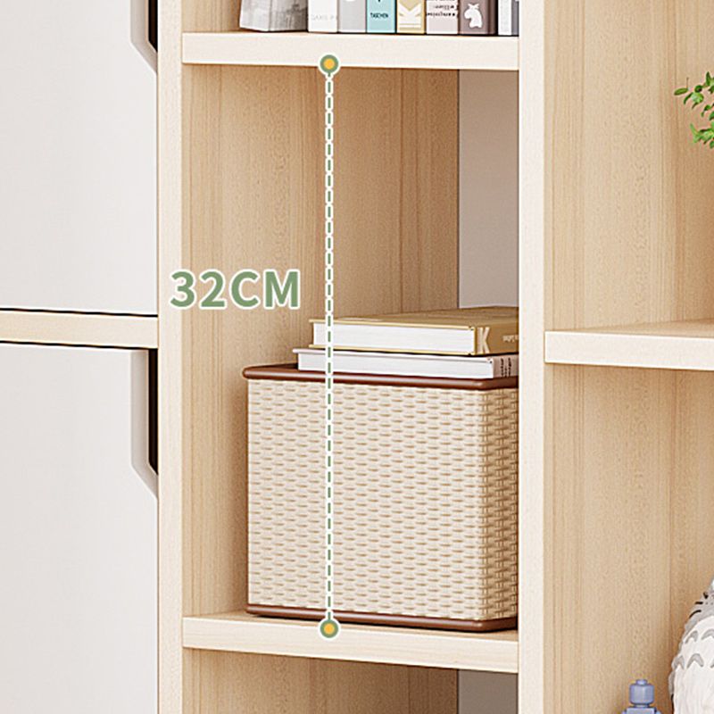 Simple Side Cabinet with Doors Modern Faux Wood Accent Cabinet