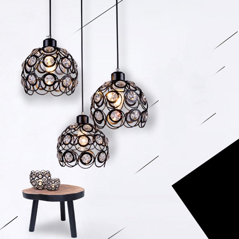 Globe hanger lamp Modern Crystal 1-Light bedhanging van beddenverlamptemature