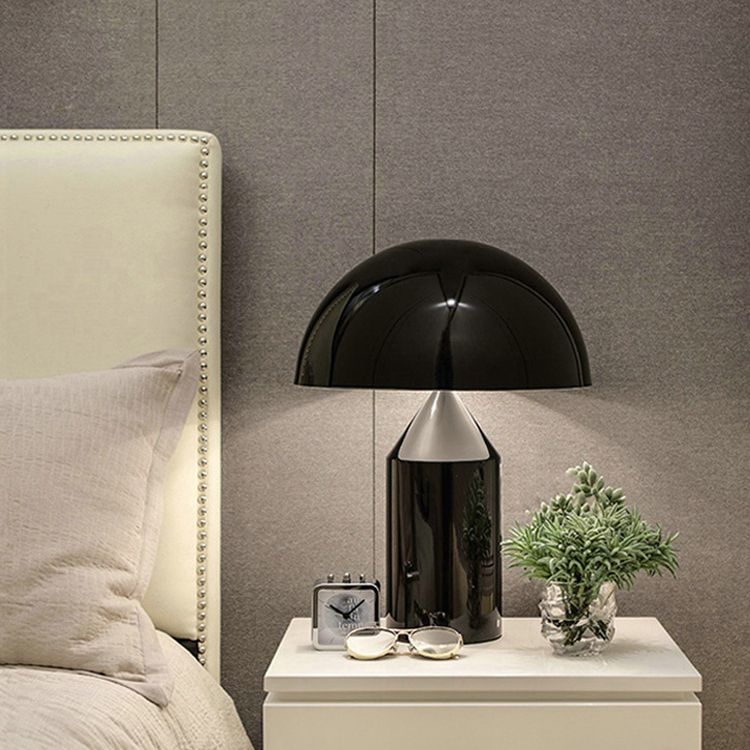 Round Shape Metal Table Lamp Modern Style 1-Light Table Lamp Fixtures