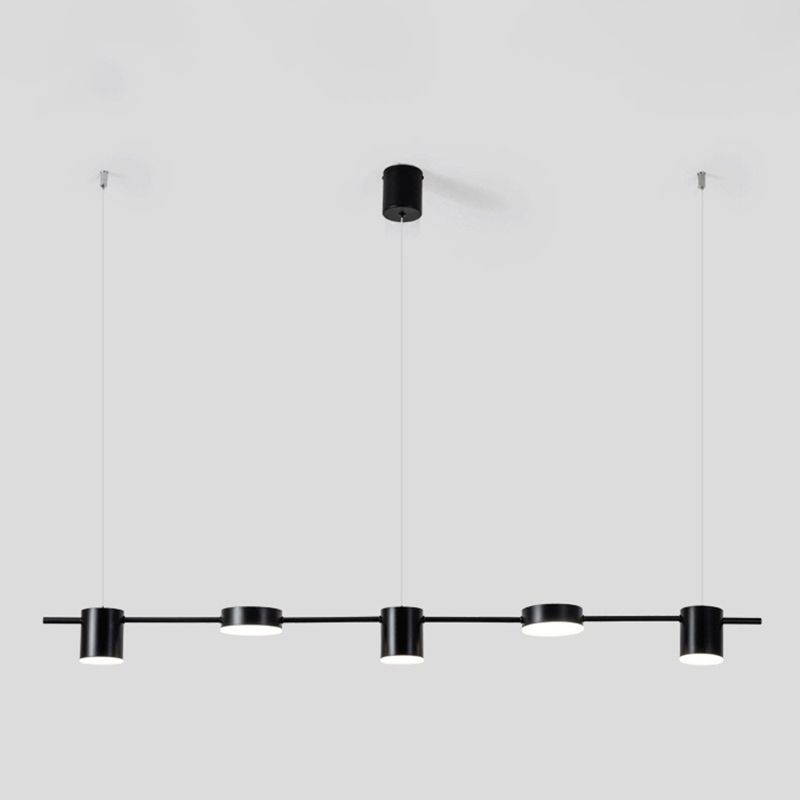 Lámparas de suspensión LED de restaurante LED de múltiples cabezas de araña de araña de isla metálica moderna