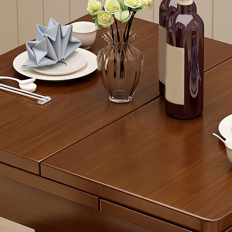 Modern Style Solid Wood Furniture 5/7 Pcs Rectangle Dinette Table with Armless Chair