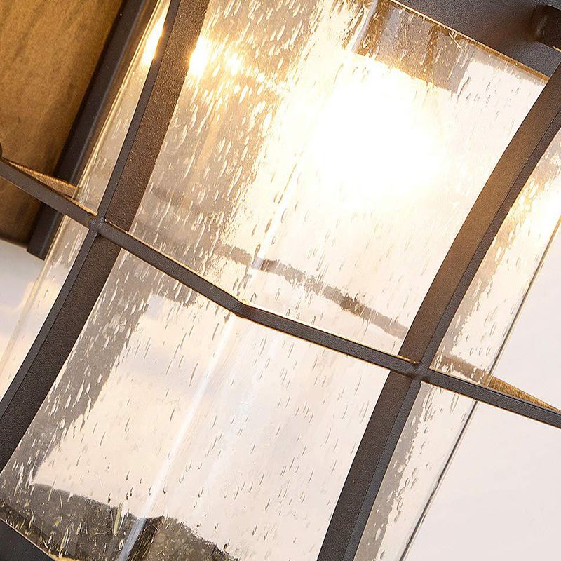 Geometric Wall Light Modern Metal 1 Light Wall Sconce in Black