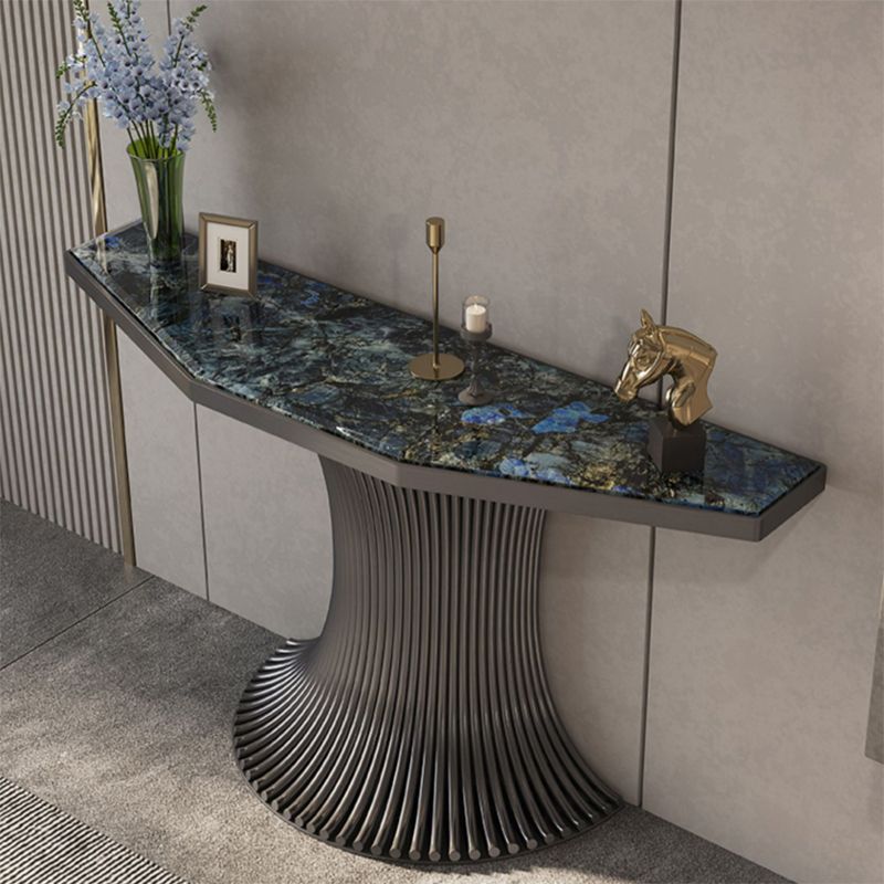 Glam Free Form Accent Table with Stainless Steel Bracket for Hall