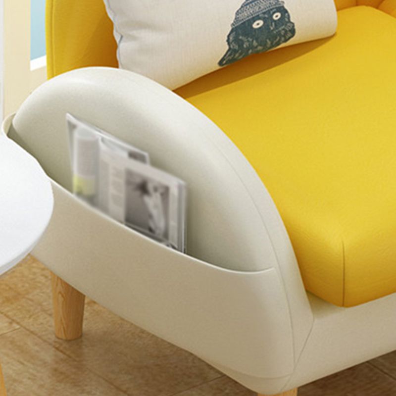 25.6"L x 23.62"W x 29.53"H Modern Faux Leather Tight Back Armchair