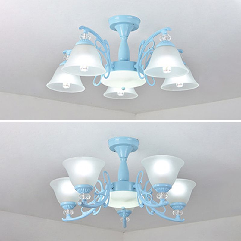 Administrateur de plafond de chambre à coucher en verre semi-chasseur ombré Tiffany