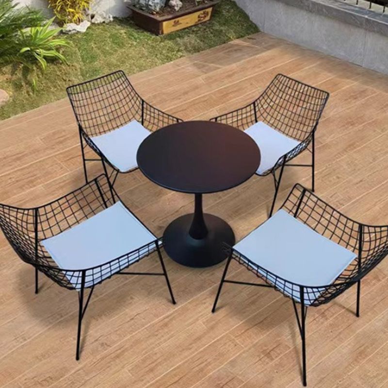 1/3/4/5 Pieces Patio Dining Table Set Modern Metal Bistro Table Set