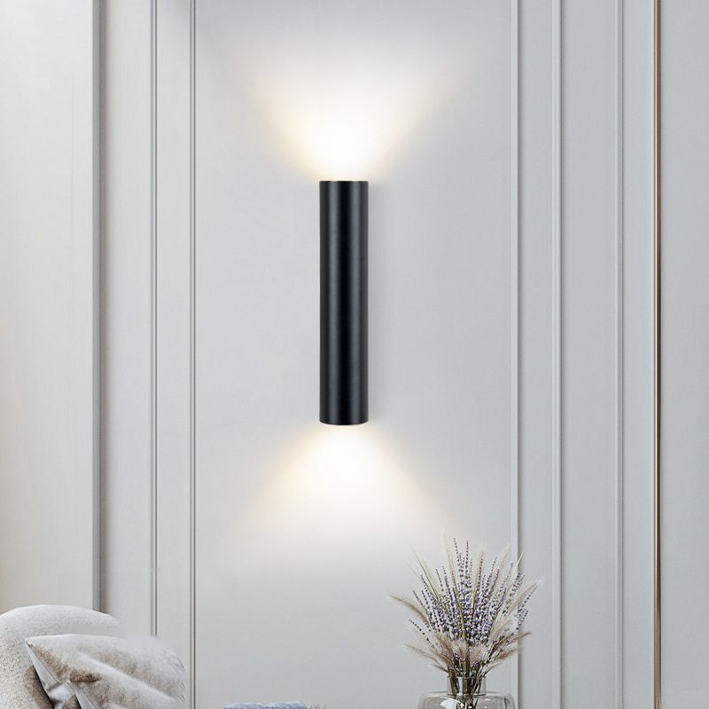2 Lights Tubular Wall Lights Modern Style Metal Wall Mounted Lamps