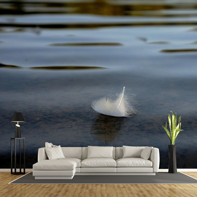 Mildew Resistant Bird Feather Mural Wallpaper Decorative Wall Art for Living Room