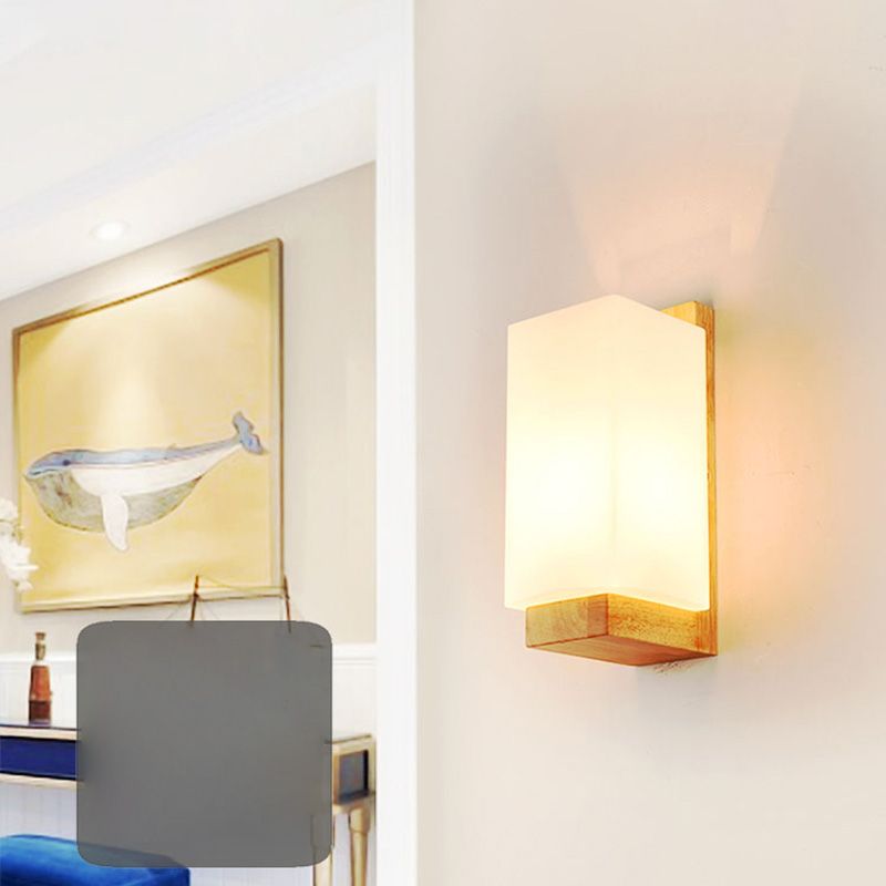 Creative Contemporary Simplicity Wall Sconce Lights con arte in legno per camera da letto