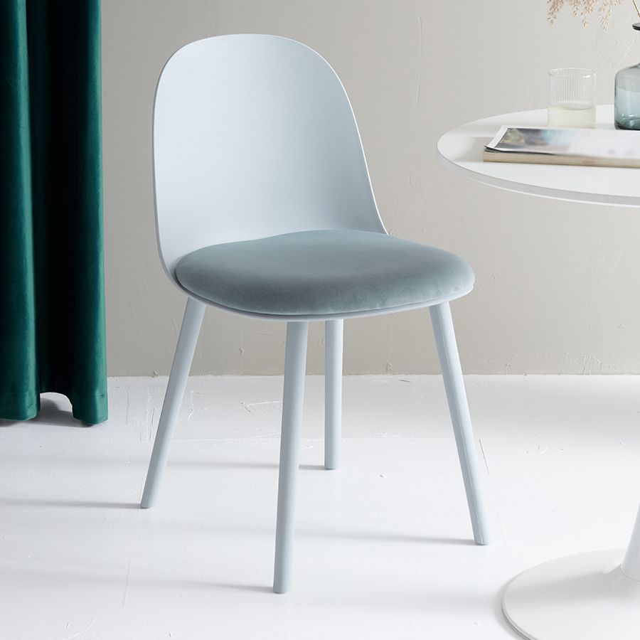Sillas laterales de plástico Glam para interiores y exteriores, silla con respaldo sólido