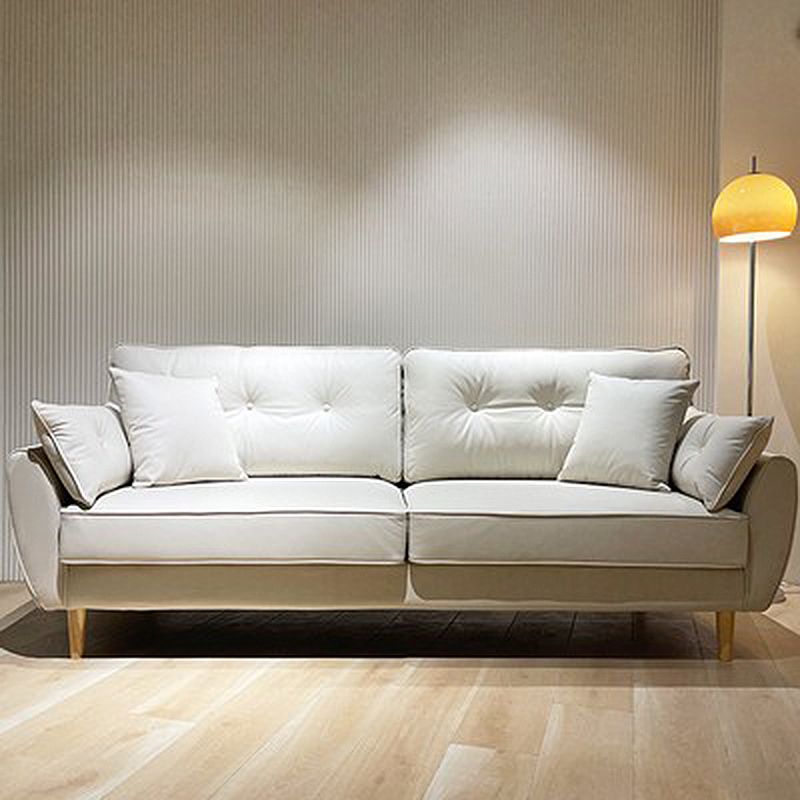Contemporary Tufted Split-Back Standard Flared Arm Settee Sofa