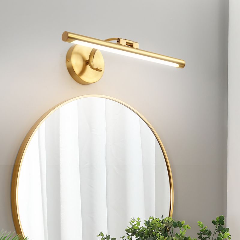 Adjustable LED Mirror Front Light 1-Light Vanity Light with Acrylic Shade for Bathroom