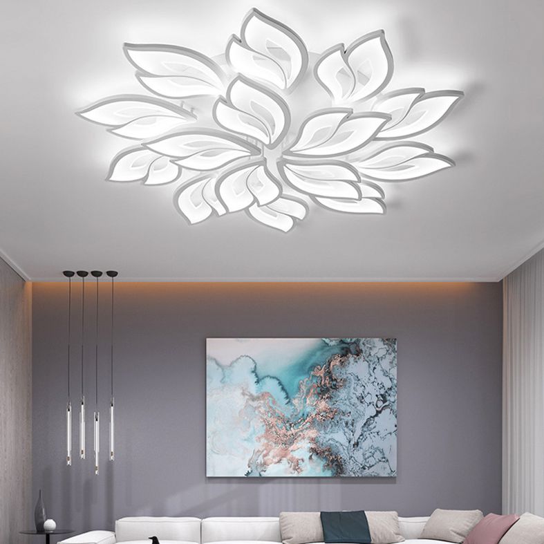 Metal Bloom semi-inbouw plafondlamp Moderne slaapkamer semi-inbouw plafondverlichtingsarmaturen
