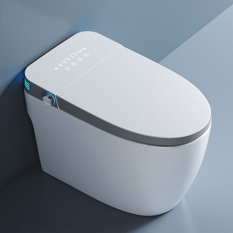 Elongated All-in-One Bidet White Ceramic Smart Toilet Bidet with Heated Seat