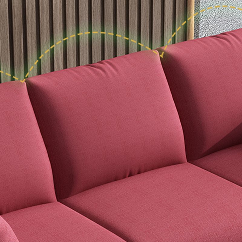 Loose Back Leinenquadratarmof Sofa mit rutschloser Wohnzimmer und Wohnung