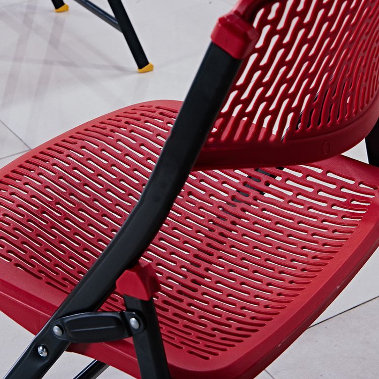 Metal Frame Conference Chair Modern Armless Plastic Folding Chair