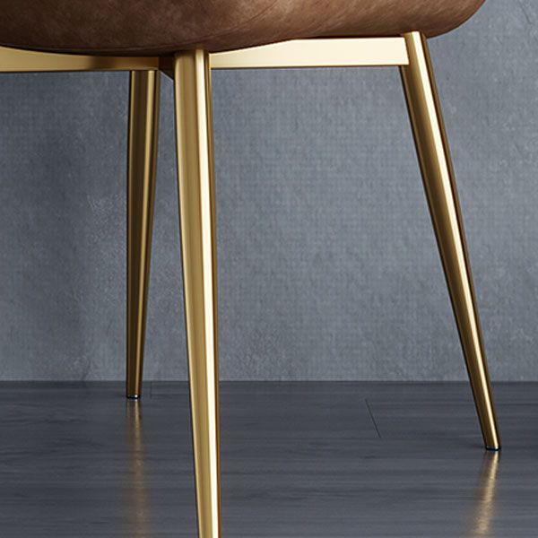 Sillas de comedor escandinavas de metal para interiores y exteriores Silla Parsons con patas de metal