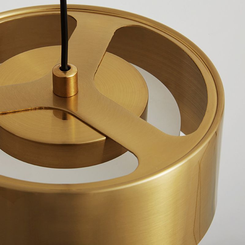 Acryl cirkelvormige ledhanglamp in moderne beknopte stijl smeedijzeren hanglampje voor slaapkamer