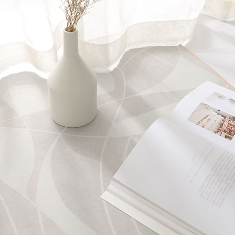 Apricot Tone Nordic Area Carpet Polyester Abstract Print Indoor Rug Easy Care Carpet for Living Room